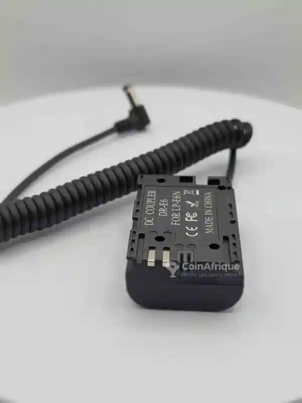 DC 12v + Batterie Factice Pour Canon Lp-e6 Lp-e8 - Vue 1