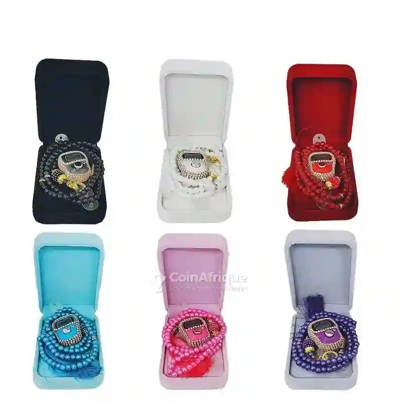 Compteur de Doigts Avec Boite Chapelet de Prière Tasbih